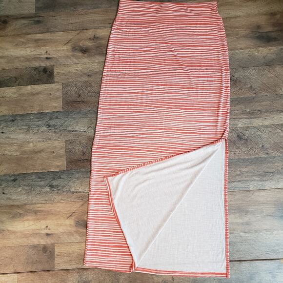 Ann Taylor LOFT Striped Stretchy Maxi Skirt XXS Jersey Knit Pull On Long Soft - Picture 2 of 8